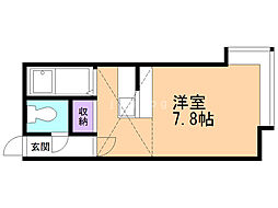 キャッスル雅 ワンルームの間取図画像