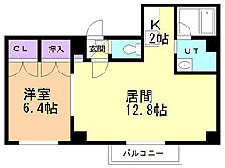 カーサ・エムズ 1LDKの間取図画像