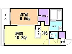 フォレスタ琴似 1LDKの間取図画像