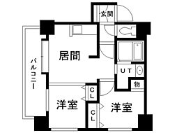 クラッセ琴似ステーション 2LDKの間取図画像