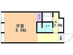 ビレッジ山の手 1Kの間取図画像