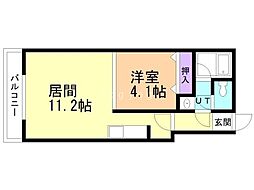 メトロ24軒 1LDKの間取図画像