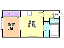 シエロ 1LDKの間取図画像