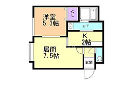 セクル2 1LDKの間取図画像