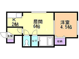 マイライフ205 1LDKの間取図画像