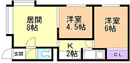 レジェンド57 2LDKの間取図画像