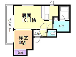 ノースファイン手稲 1LDKの間取図画像