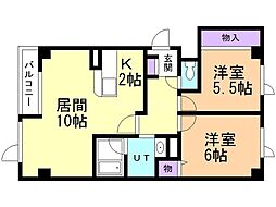 Mana 2LDKの間取図画像