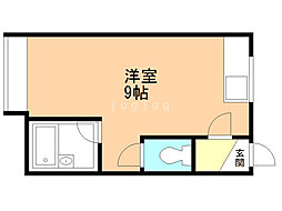 タイムコート ワンルームの間取図画像