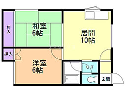 ホーユー発寒 2LDKの間取図画像