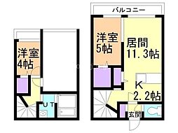 ピオネロ琴似 2LDKの間取図画像