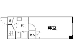ラ・シャトーレイン 1Kの間取図画像