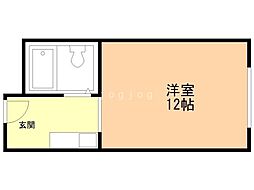 ルーベデンス琴似 ワンルームの間取図画像