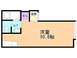 メゾンコリーヌ 1階1Kの間取り