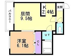 ＲＩＶＥＲ　ＦＯＲＥＳＴ 4階1LDKの間取り