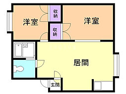 セラヴィ川沿 2階
