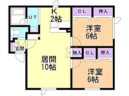 間取図画像 2LDK