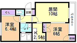 間取図画像 2LDK