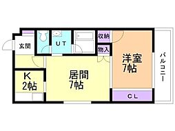 フリューゲル石山 2階/206