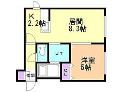 ＢＩＲＴＨ 2階1LDKの間取り