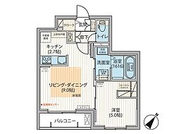 札幌市豊平区月寒東一条15丁目マンション 1LDKの間取図画像