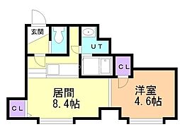フロントコート南平岸（旧メニーズコート南平岸） 7階1LDKの間取り