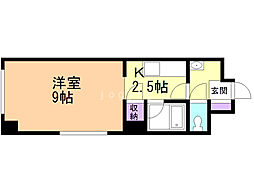 ＮＡＣビル豊平 8階1Kの間取り