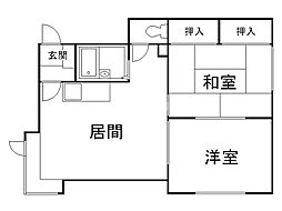 清田サンハイムG 2LDKの間取図画像