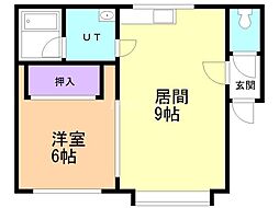 ホワイトコートカヤ13 1LDKの間取図画像