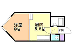 アルジャンテ平岸 1DKの間取図画像