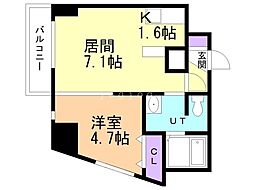 リトルズさっぽろ福住 1LDKの間取図画像