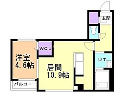 ビッグレジデンス美園 1LDKの間取図画像
