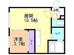 札幌市豊平区月寒西一条7丁目マンション 1LDKの間取図画像