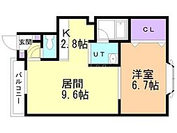 パークマンション 1LDKの間取図画像