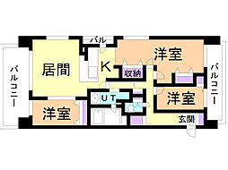 グラティア平岸 4LDKの間取図画像