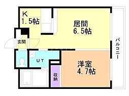 ルナ26 1LDKの間取図画像