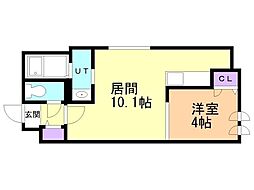 札幌市豊平区豊平三条4丁目マンション 1LDKの間取図画像