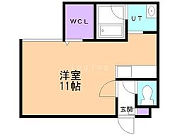 パークアベニュー北広島 1Kの間取図画像