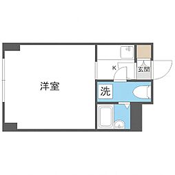 アルファアパルキクスイ 1Kの間取図画像