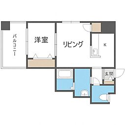 REGALO菊水二条 1LDKの間取図画像
