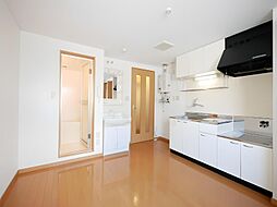 札幌市営南北線 中の島駅 徒歩12分の賃貸アパート 1階ワンルームのリビング/ダイニング