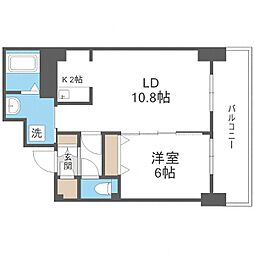ティアラタワー中島倶楽部 1LDKの間取図画像