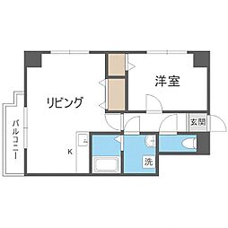 メゾンホクシン南10条 1LDKの間取図画像