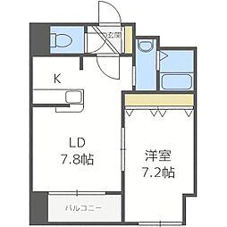 エクセレント弐番館 1LDKの間取図画像