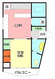 相湘明石町ビル 1LDKの間取図画像