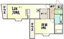 LunaForesta 1LDKの間取図画像