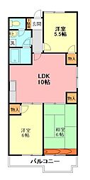 コーポ山室 3LDKの間取図画像