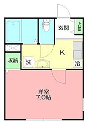 WH-L 1Kの間取図画像