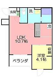 Sette Luce 1LDKの間取図画像