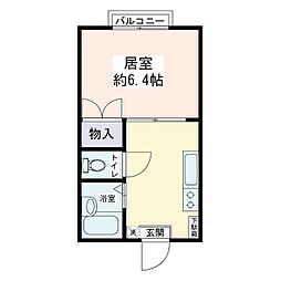 コーポFUDA 1DKの間取図画像